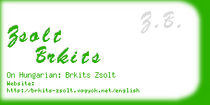 zsolt brkits business card